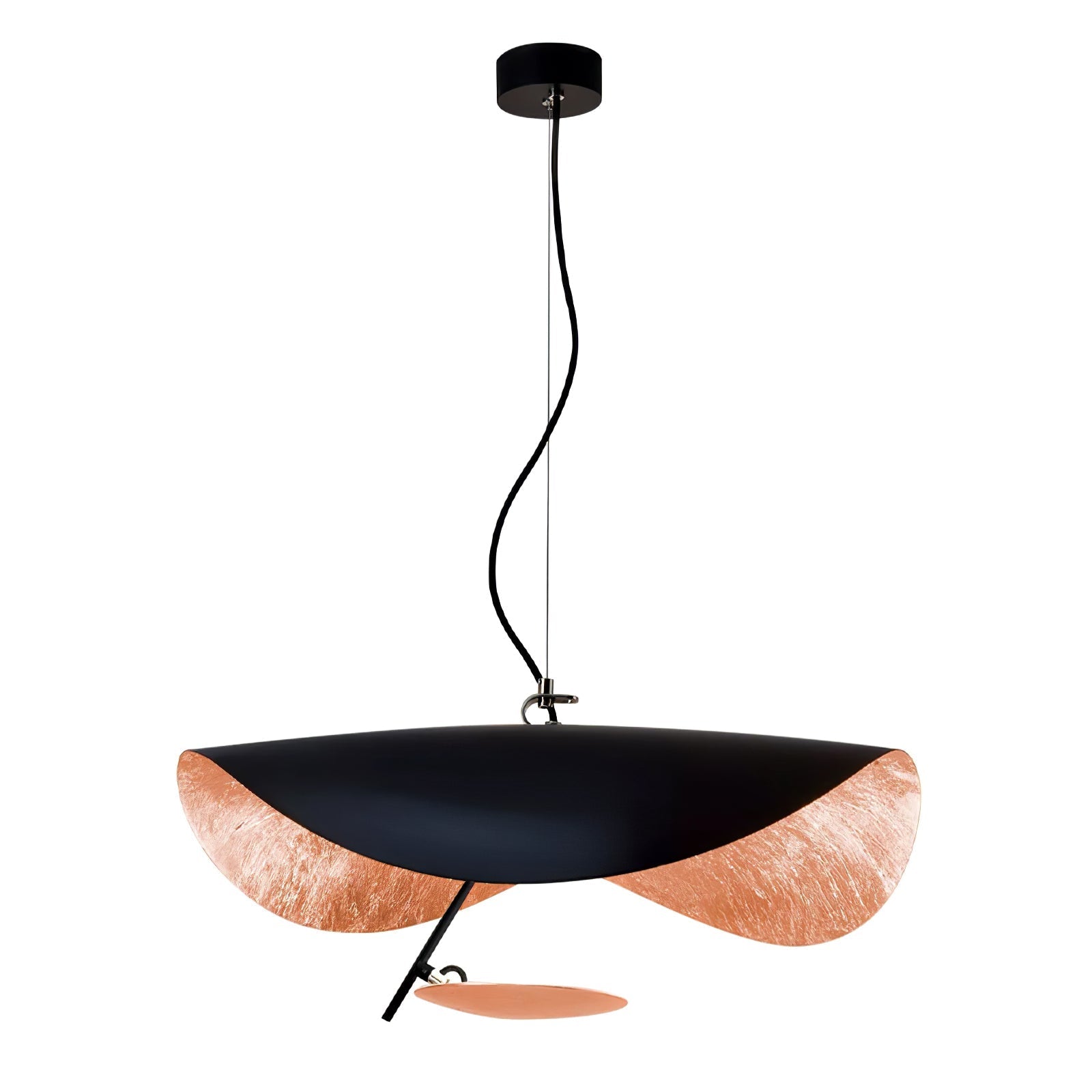 Závěsné svítidlo Giorgio — zakřivené diskové stínidlo, design s jednou linií