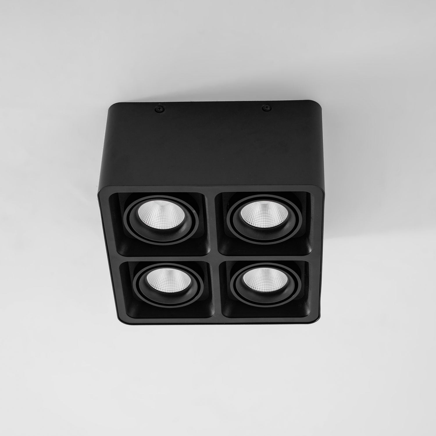 Giyan Surface Spotlight — Angular Steel Body, Recessless Ceiling Mount