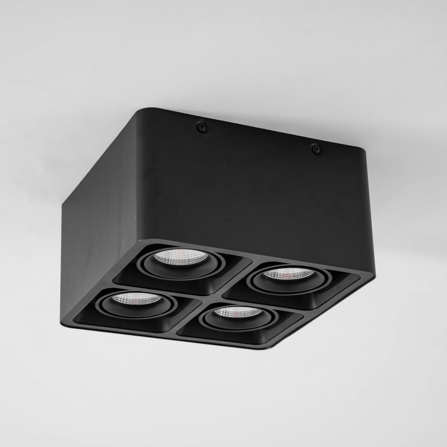 Giyan Surface Spotlight — Angular Steel Body, Recessless Ceiling Mount
