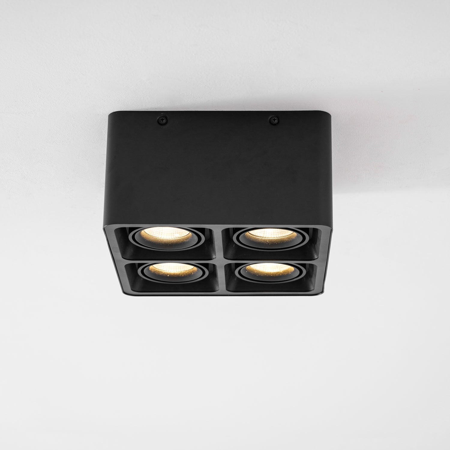 Giyan Surface Spotlight — Angular Steel Body, Recessless Ceiling Mount