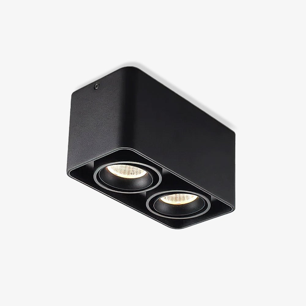 Giyan Surface Spotlight — Angular Steel Body, Recessless Ceiling Mount