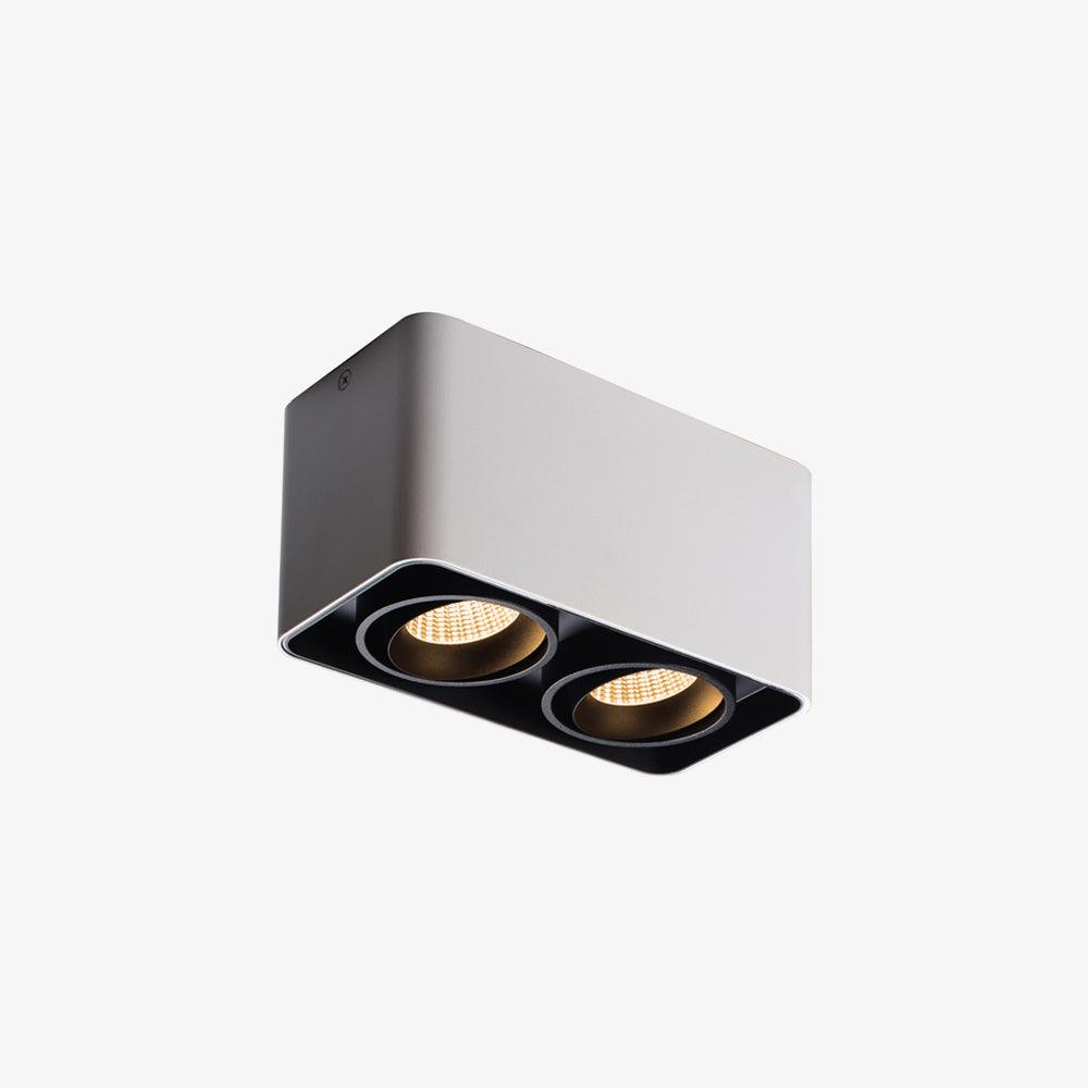Giyan Surface Spotlight — Angular Steel Body, Recessless Ceiling Mount