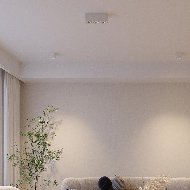 Giyan Surface Spotlight — Angular Steel Body, Recessless Ceiling Mount