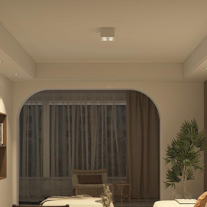 Giyan Surface Spotlight — Angular Steel Body, Recessless Ceiling Mount