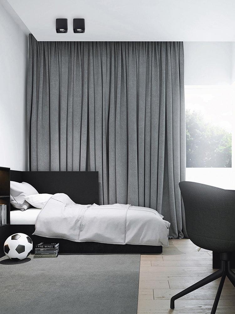 Giyan Surface Spotlight — Angular Steel Body, Recessless Ceiling Mount