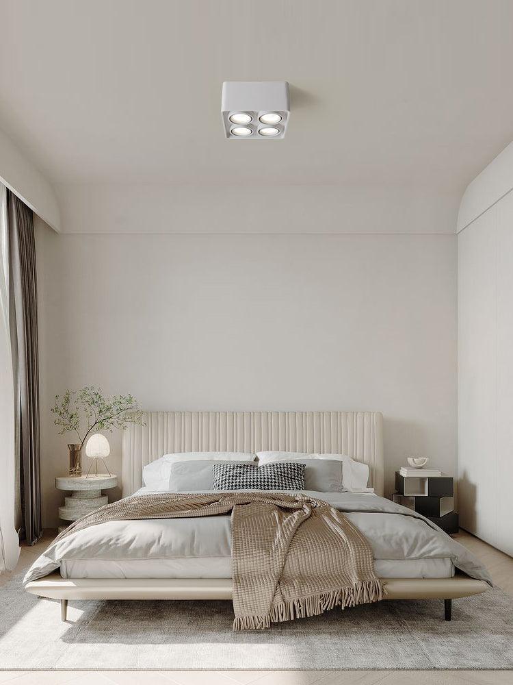 Giyan Surface Spotlight — Angular Steel Body, Recessless Ceiling Mount