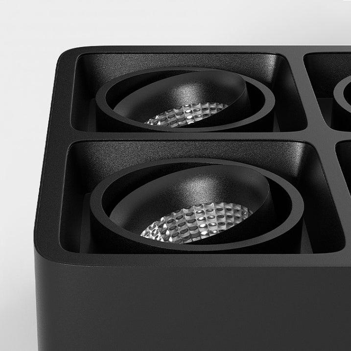 Giyan Surface Spotlight — Angular Steel Body, Recessless Ceiling Mount