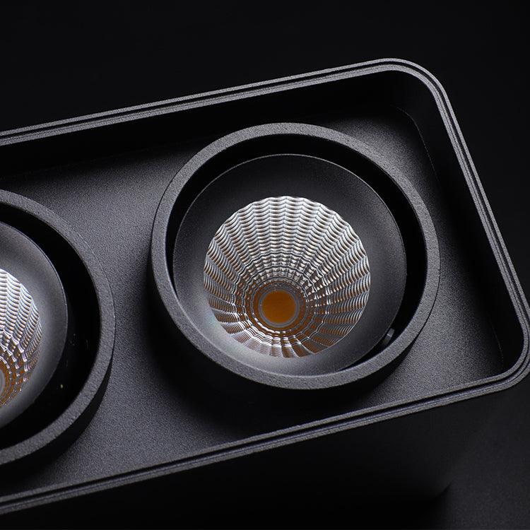 Giyan Surface Spotlight — Angular Steel Body, Recessless Ceiling Mount