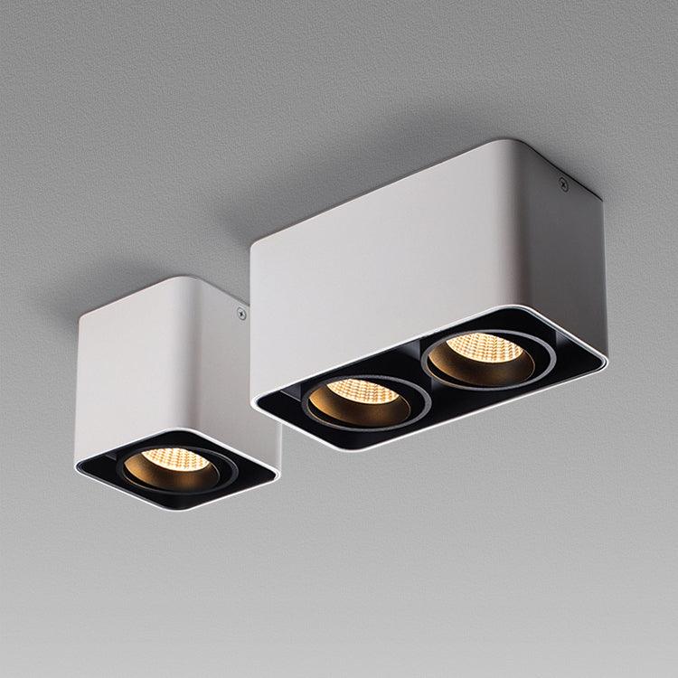 Giyan Surface Spotlight — Angular Steel Body, Recessless Ceiling Mount