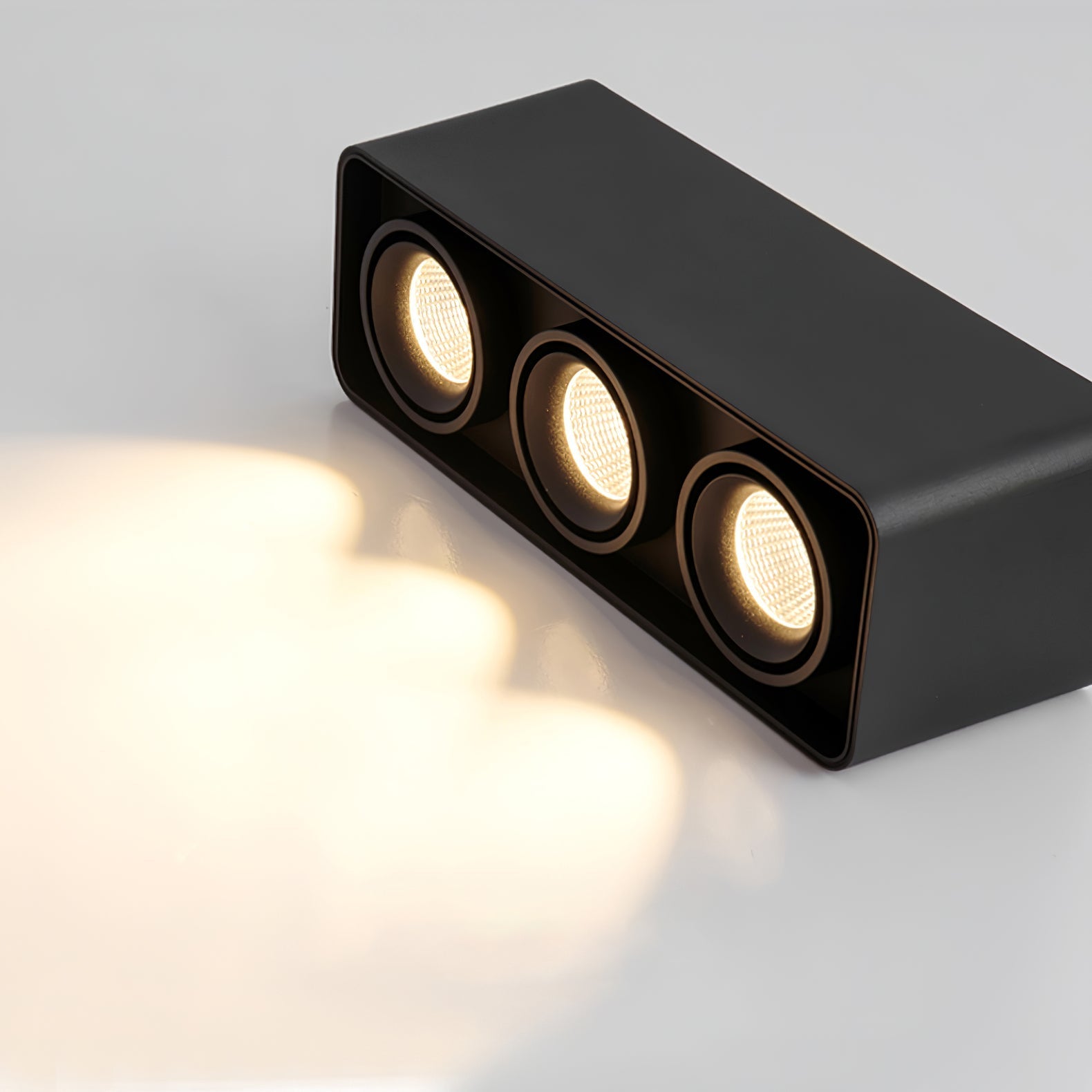 Giyan Surface Spotlight — Angular Steel Body, Recessless Ceiling Mount