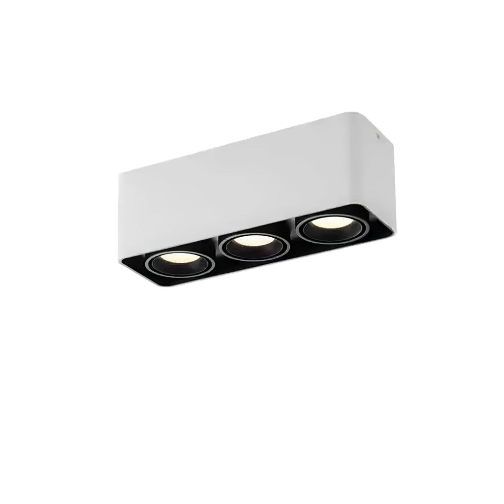 Giyan Surface Spotlight — Angular Steel Body, Recessless Ceiling Mount