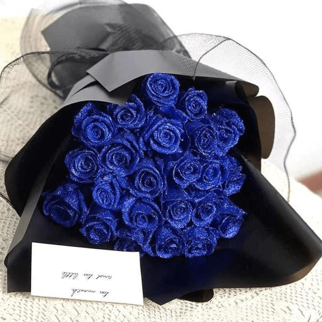 Glitrende kunstig rose, falsk blomst for elegant hjemmeinnredning