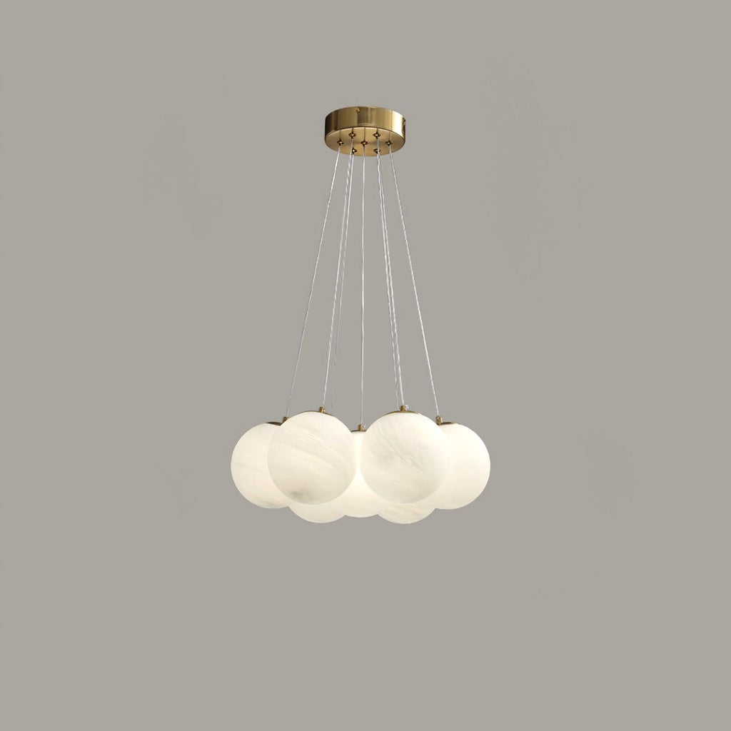 Contemporary Glass Cluster Ceiling Chandelier