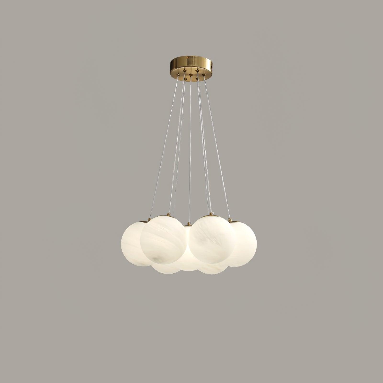 Contemporary Glass Cluster Ceiling Chandelier