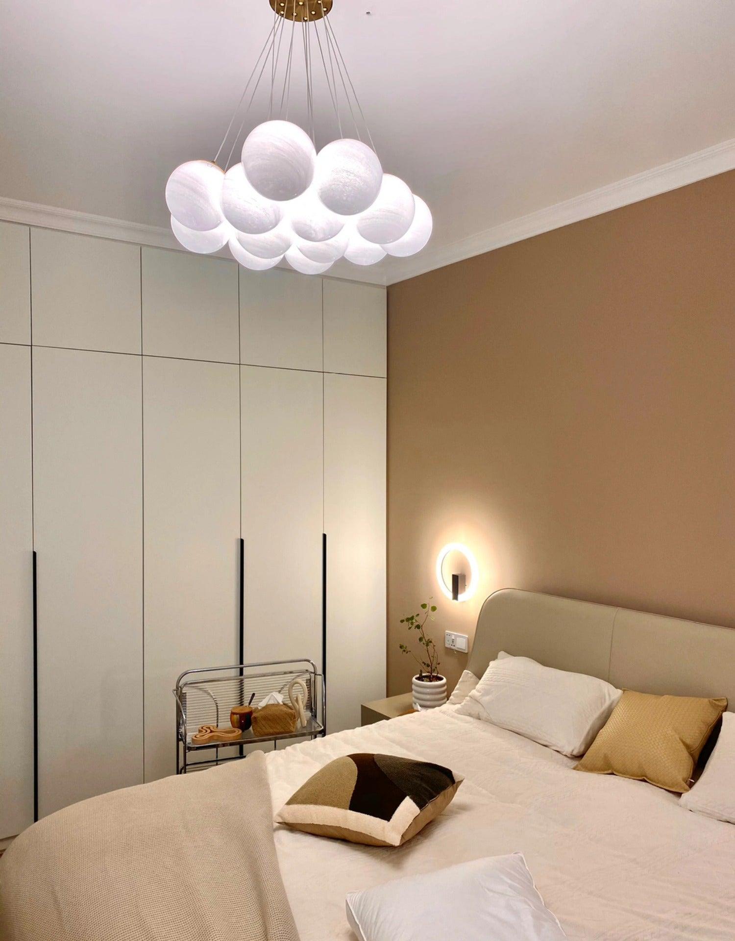 Contemporary Glass Cluster Ceiling Chandelier