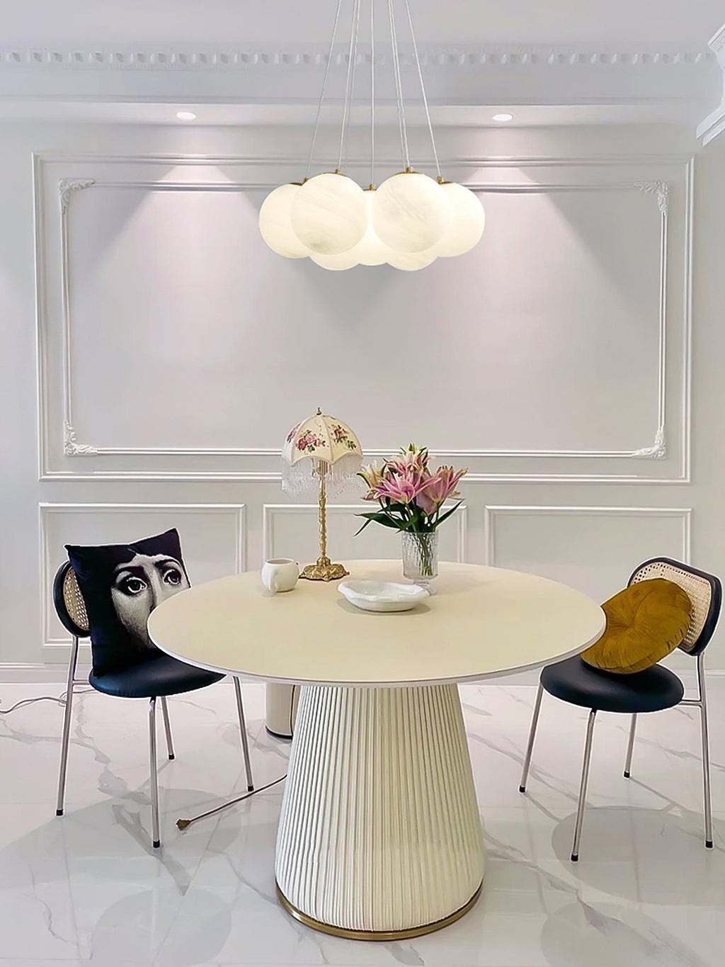 Contemporary Glass Cluster Ceiling Chandelier