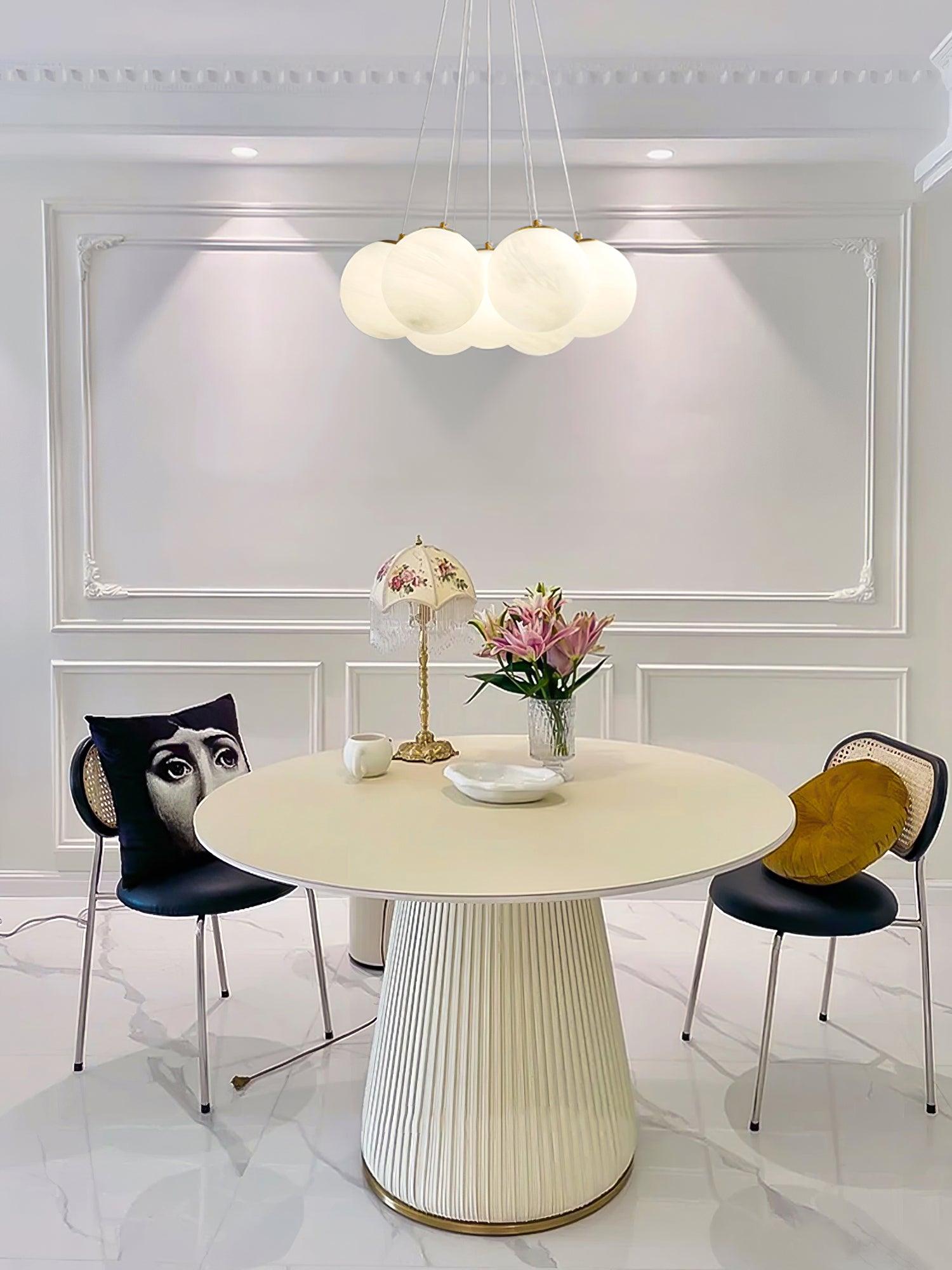 Contemporary Glass Cluster Ceiling Chandelier