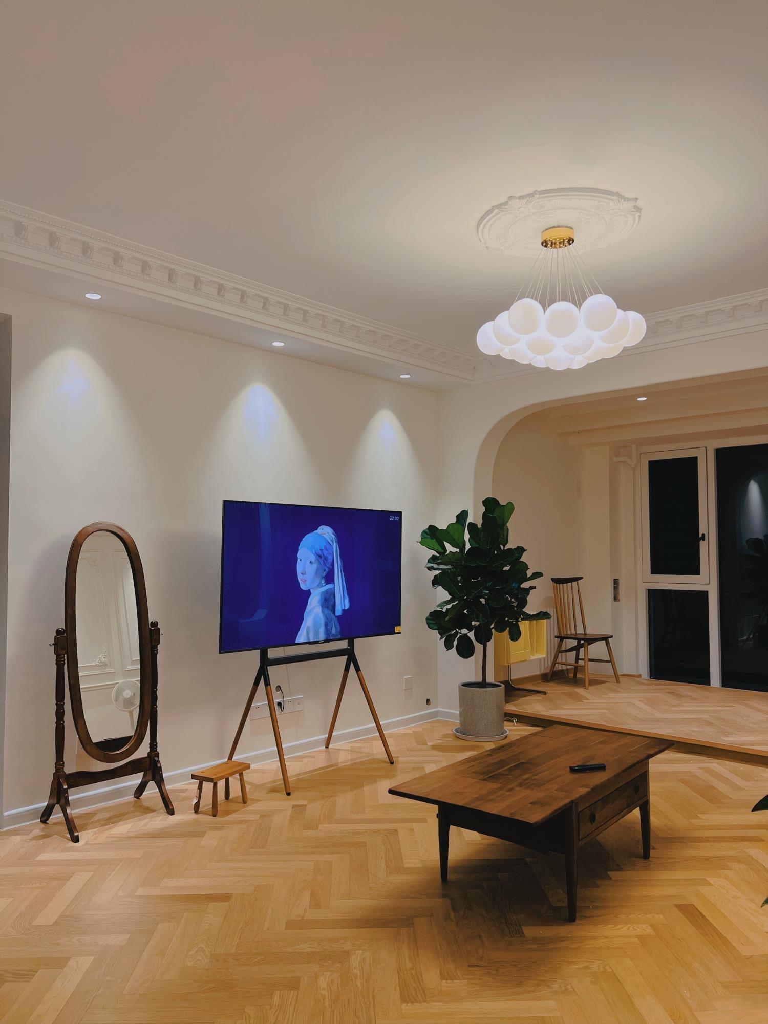 Contemporary Glass Cluster Ceiling Chandelier