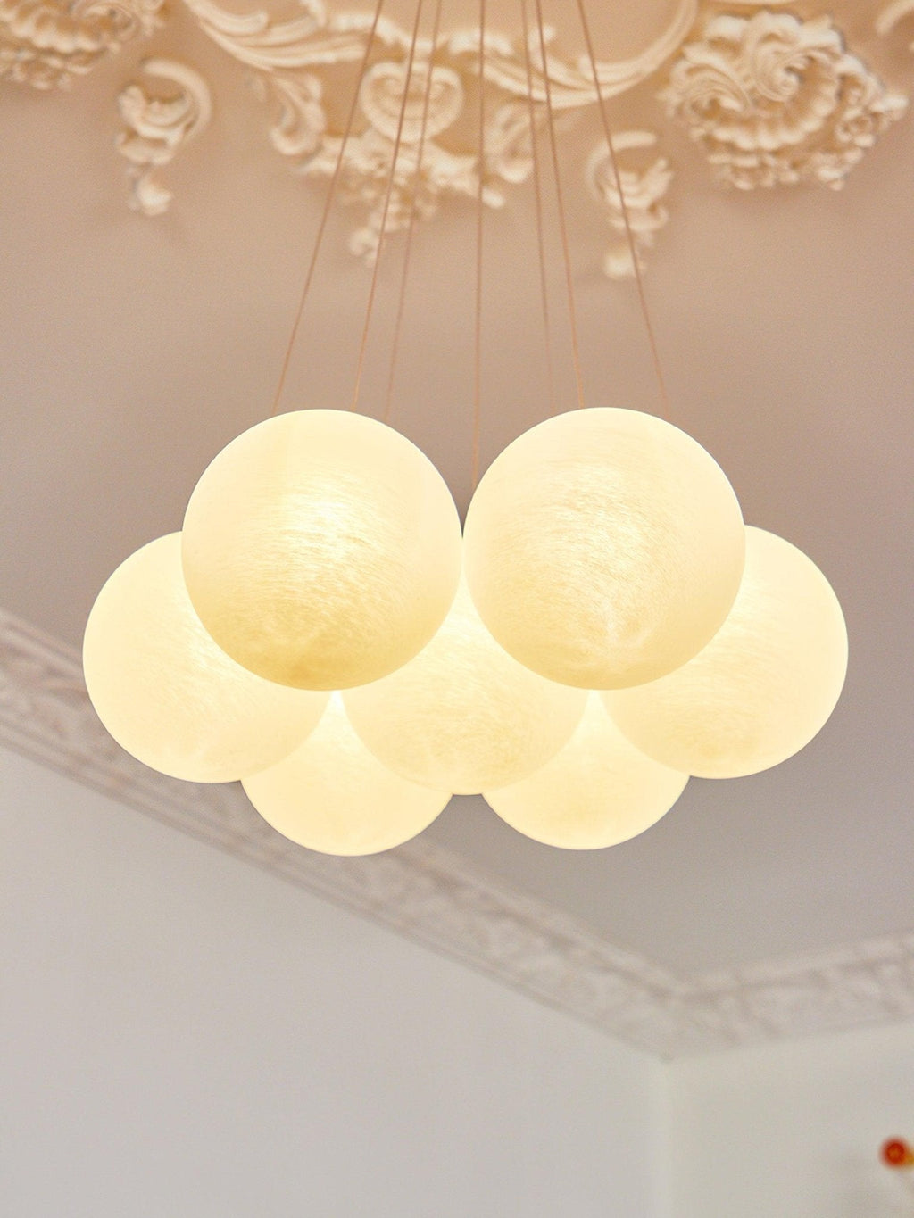 Contemporary Glass Cluster Ceiling Chandelier