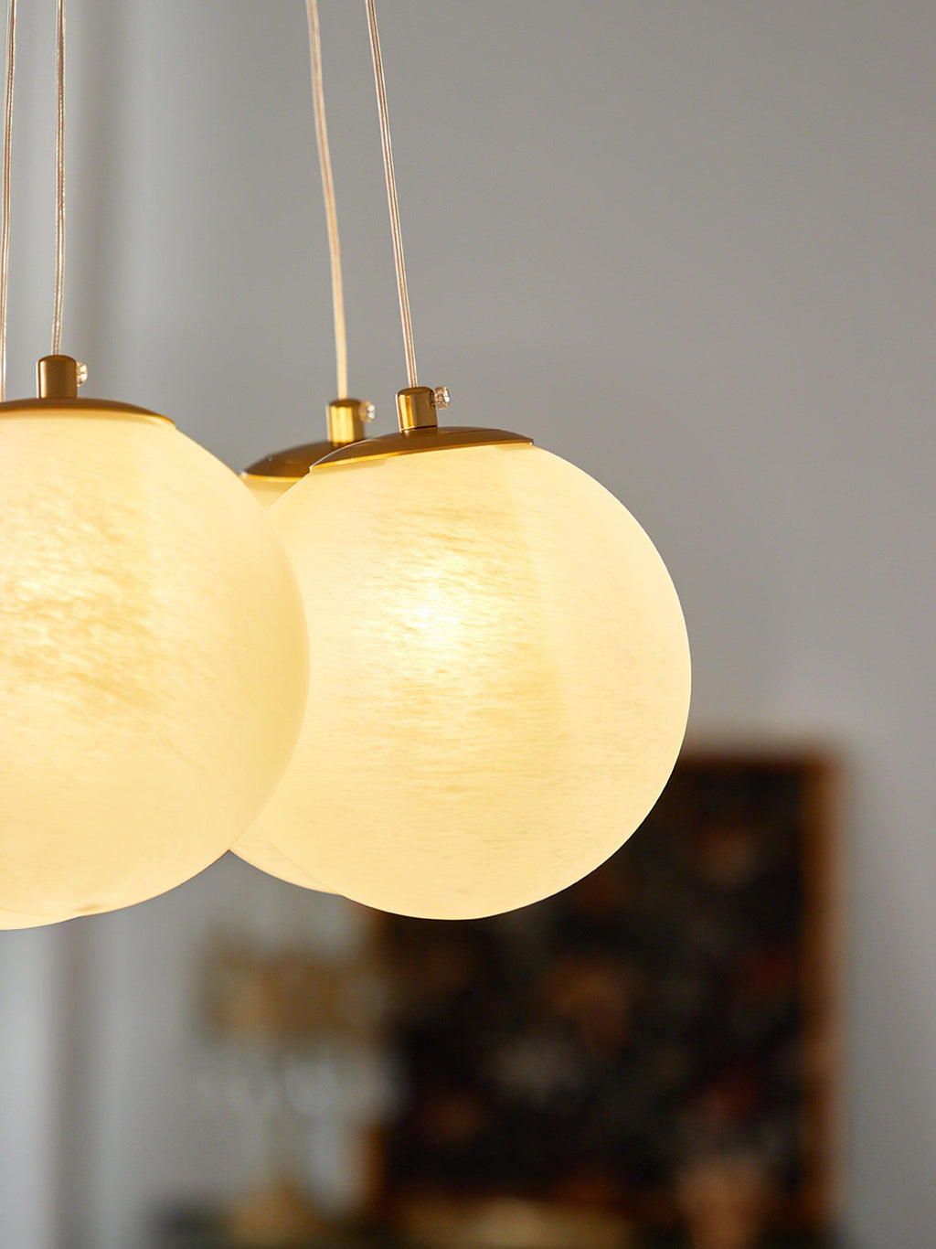 Contemporary Glass Cluster Ceiling Chandelier
