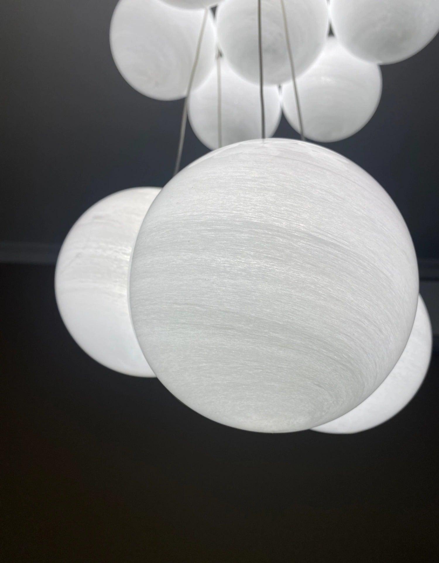 Contemporary Glass Cluster Ceiling Chandelier