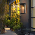 Waterproof Rectangular Glass Black Industrial Outdoor Wall Lamp Exterior Lights - Lamp Outdoor