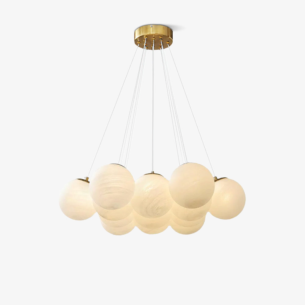 Contemporary Glass Cluster Ceiling Chandelier