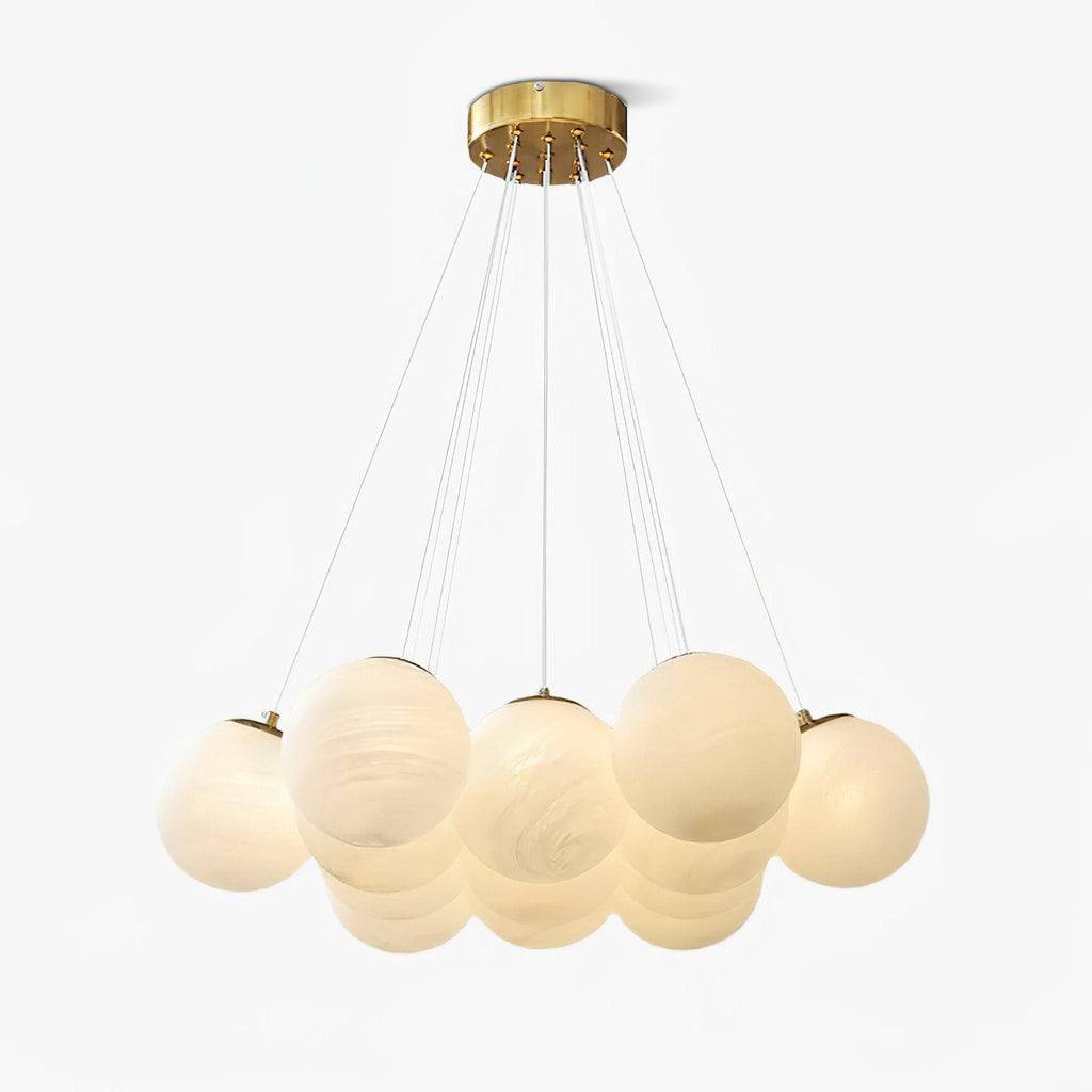 Contemporary Glass Cluster Ceiling Chandelier