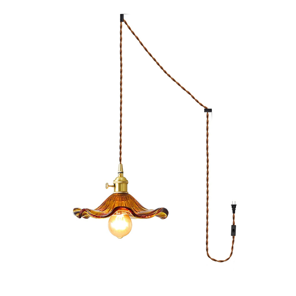 Glass Hibiscus Flower Swag Light - Vakkerlight