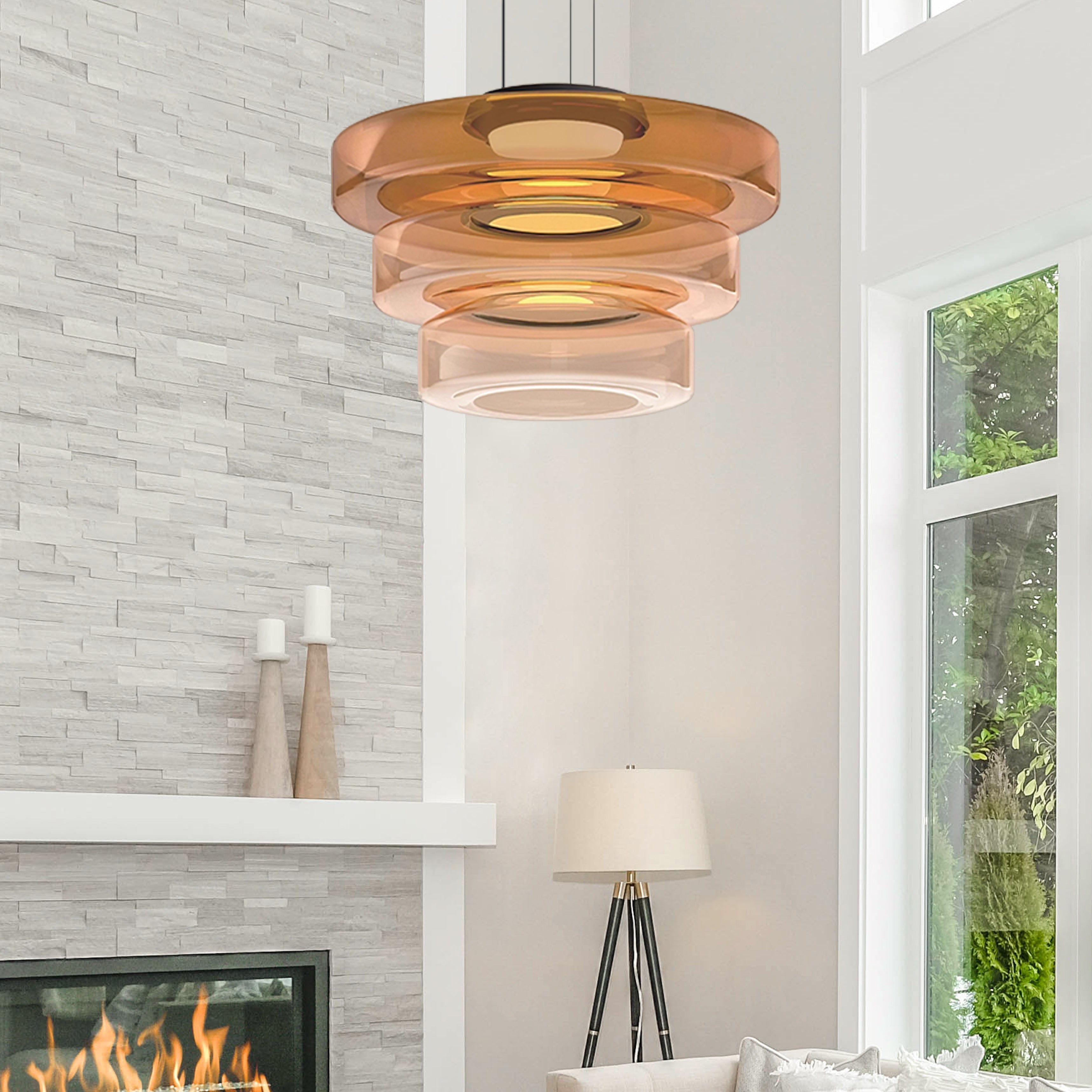 Celestia Glass Moon Pendant Light Modular Interior Glow