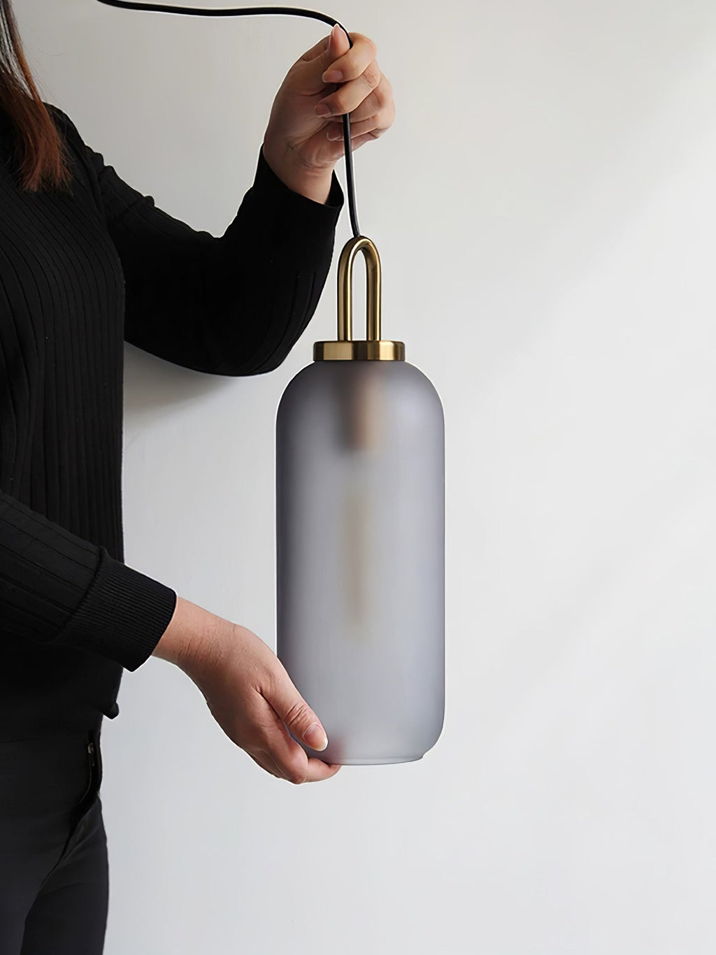 Pendellampe i glas – justerbare kabellængder, blødt diffust lys