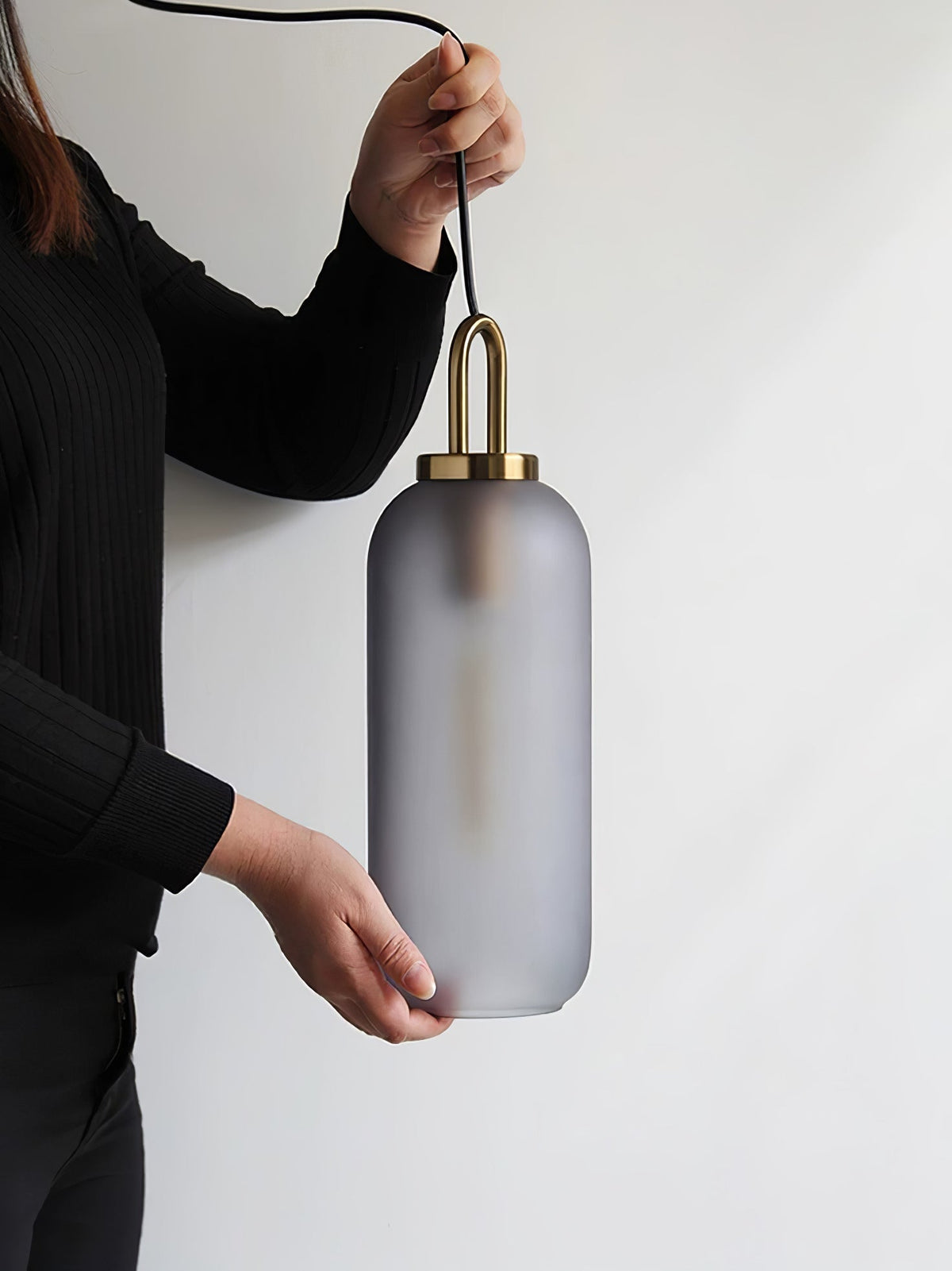 Pendellampe i glas – justerbare kabellængder, blødt diffust lys