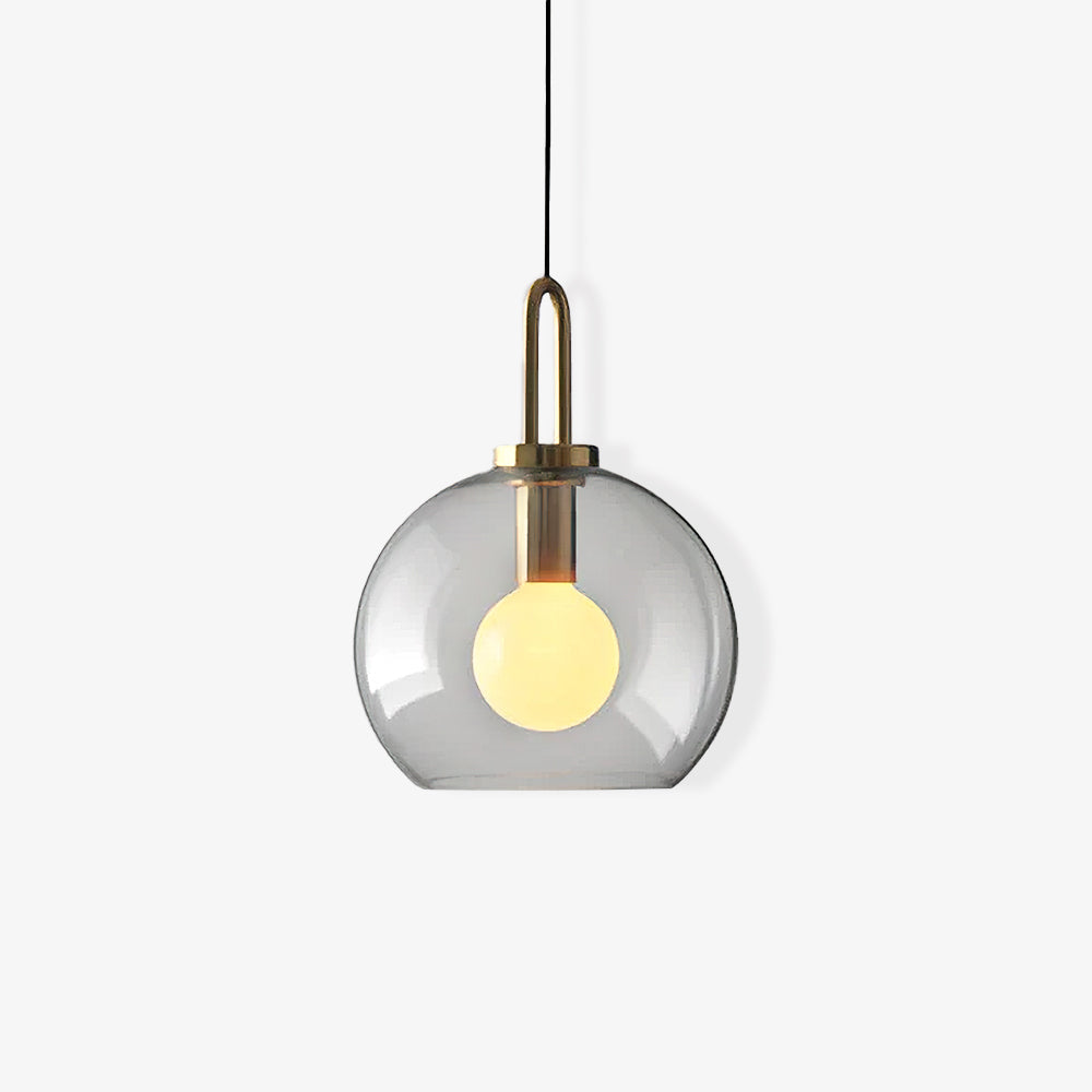 Pendellampe i glas med swag-ledning