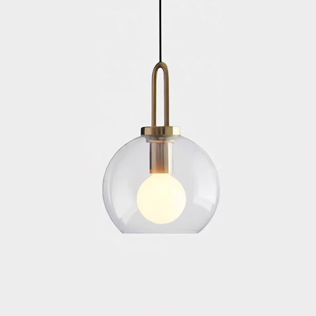 Pendellampe i glas med swag-ledning