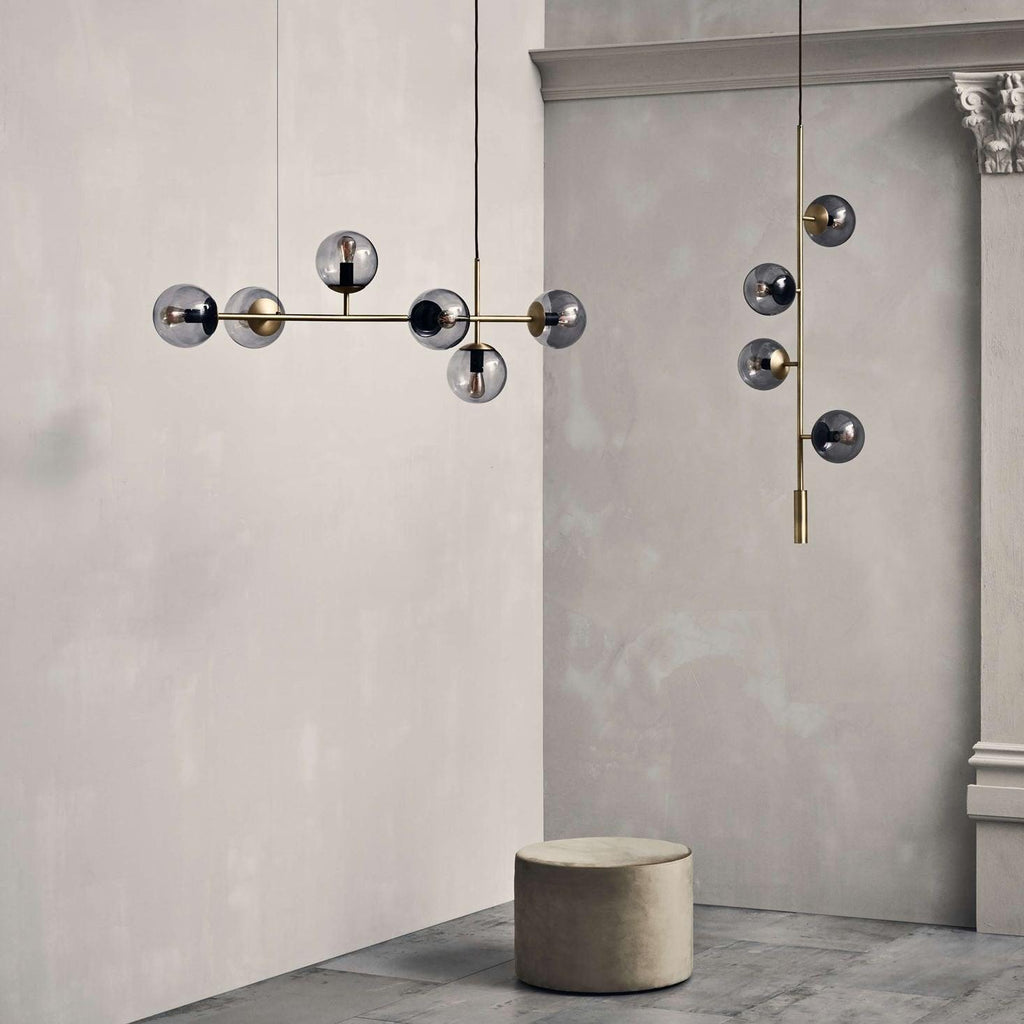 Minimalistische modulaire bolvormige kroonluchter