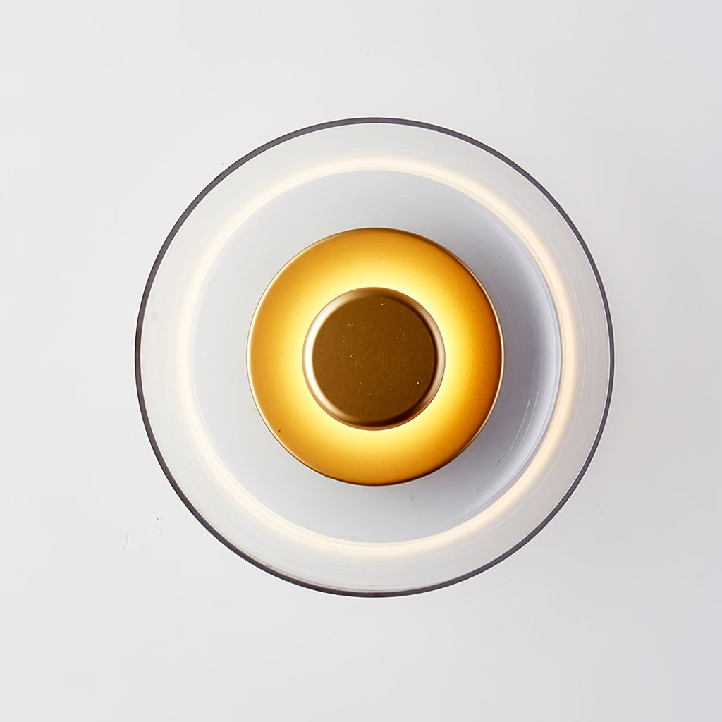 Glimmera rund væglampe — 9″ diameter, slankt design
