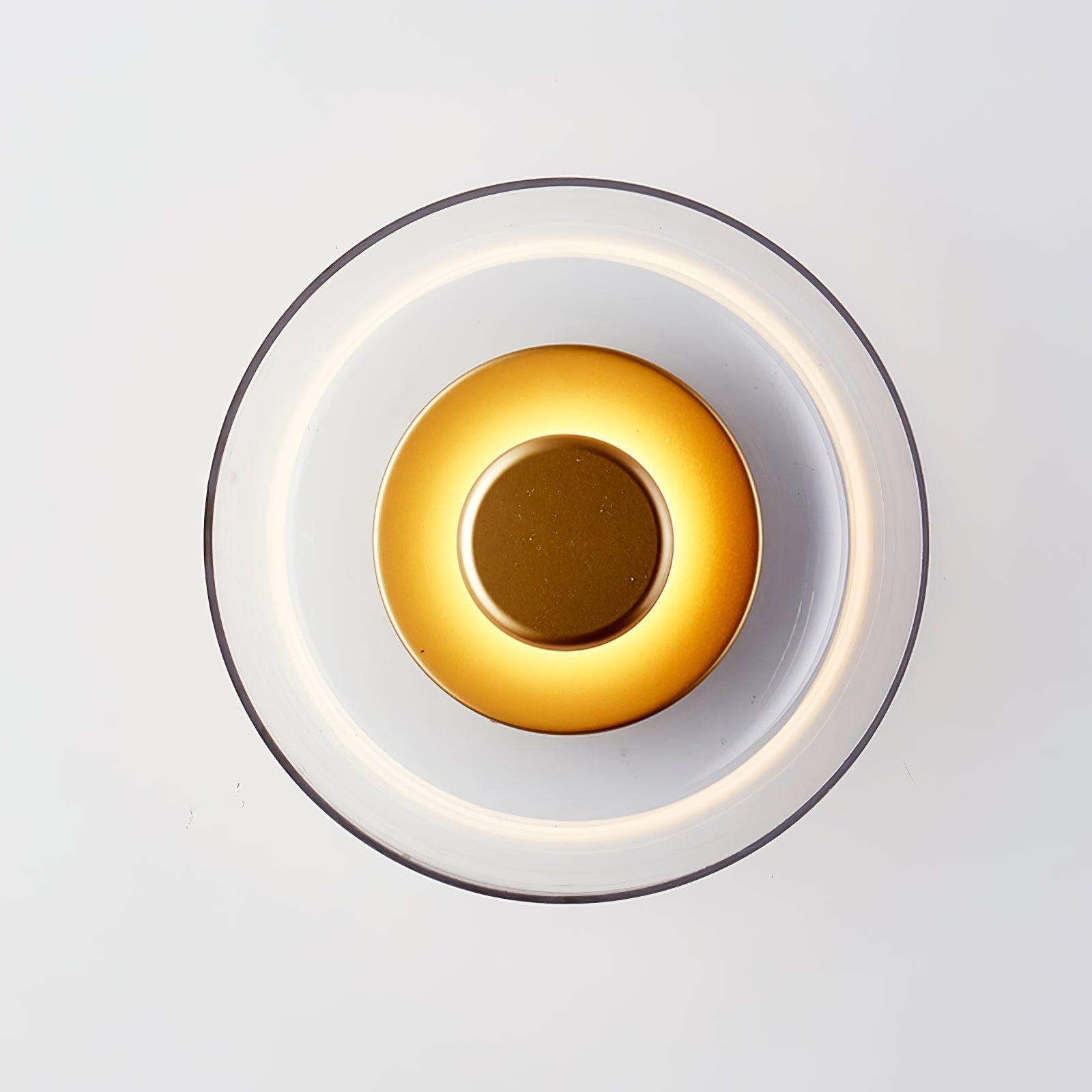 Glimmera rund væglampe — 9″ diameter, slankt design