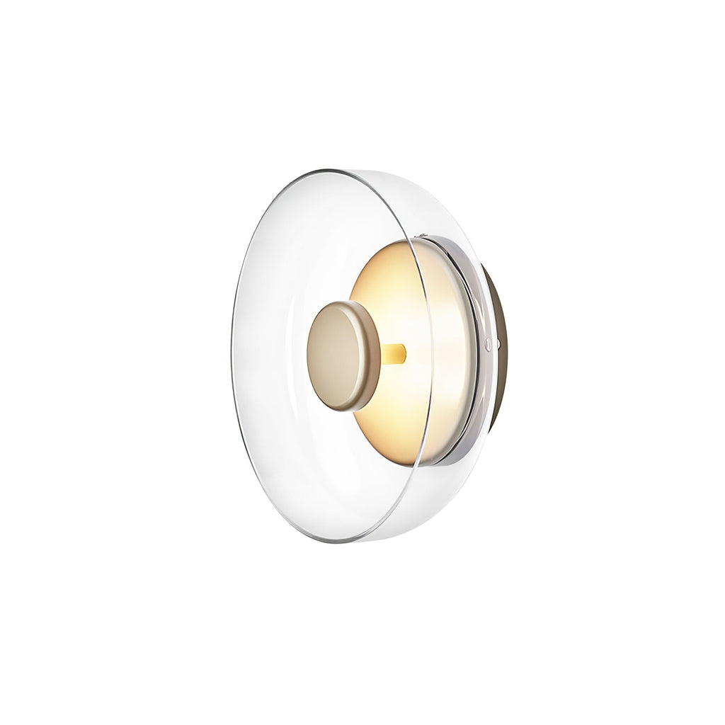 Glimmera rund væglampe — 9″ diameter, slankt design