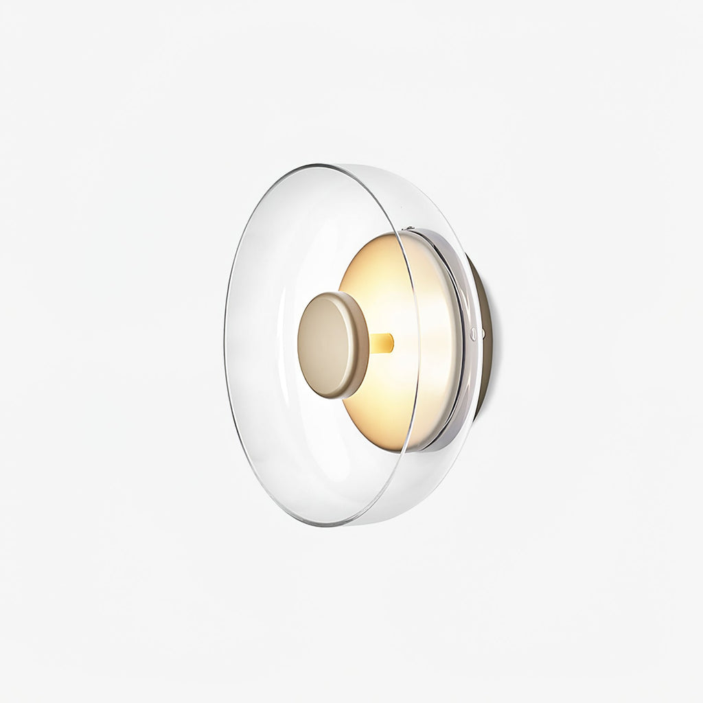 Glimmera rund væglampe — 9″ diameter, slankt design