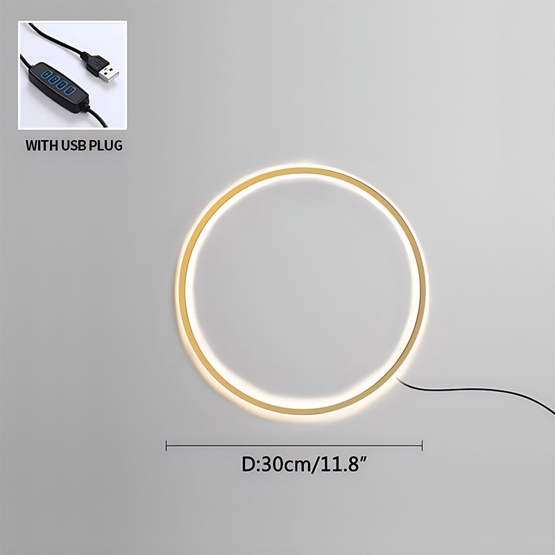 Round Ring LED Wall Lamp for Living Room - Orntli