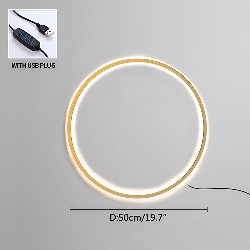 Round Ring LED Wall Lamp for Living Room - Orntli