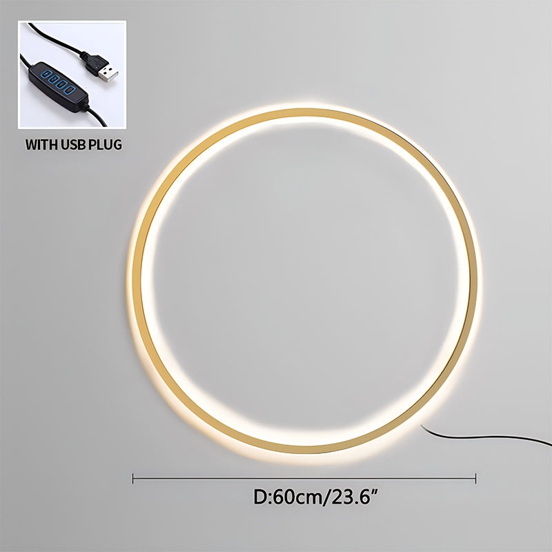 Round Ring LED Wall Lamp for Living Room - Orntli