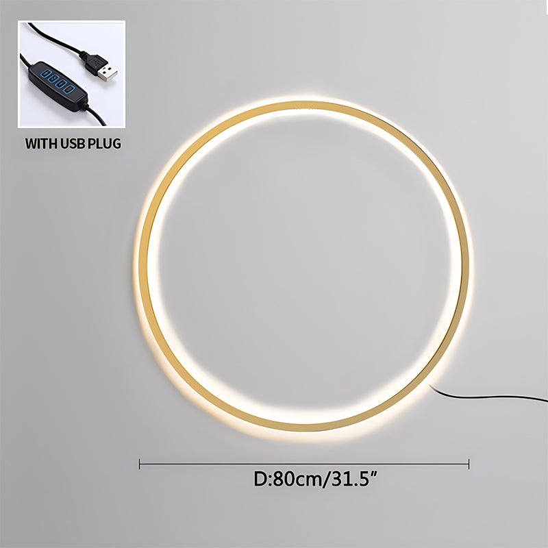 Round Ring LED Wall Lamp for Living Room - Orntli