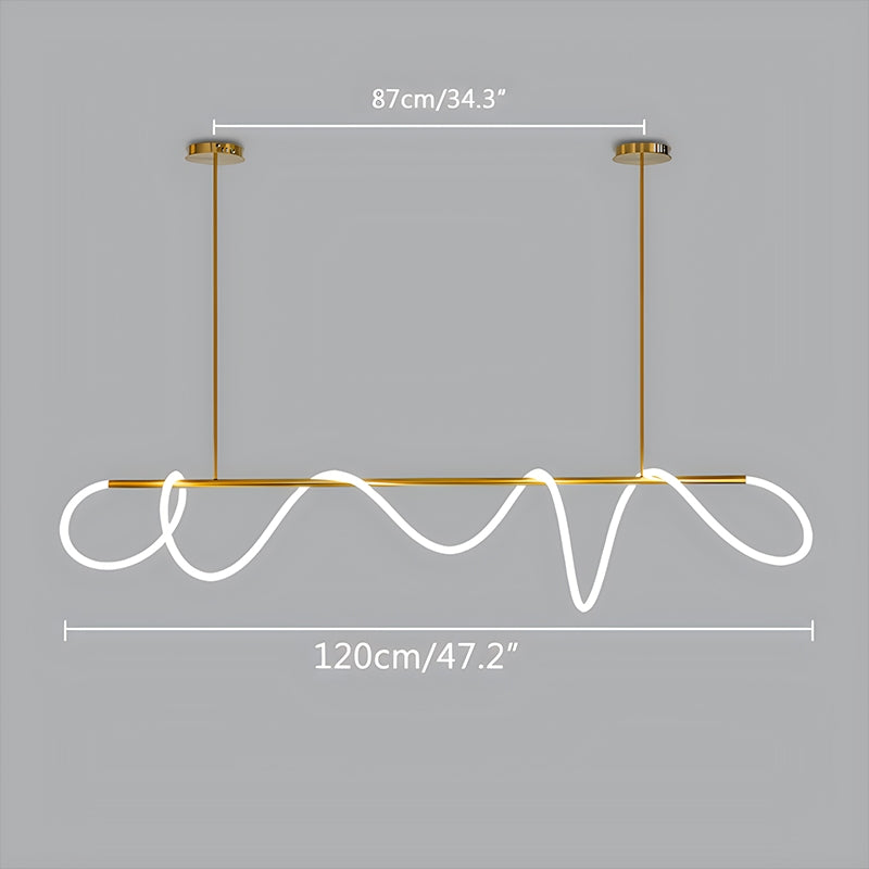 מנורת תלייה מודרנית עם צינור ארוך לד, לחדר אוכל - Orntli