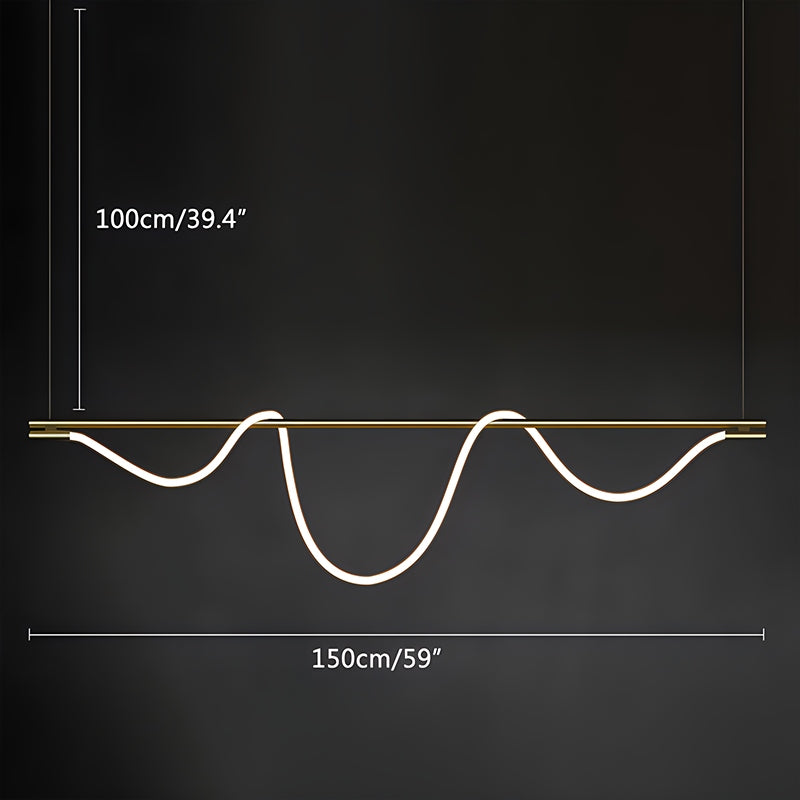 מנורת תלייה מודרנית עם צינור ארוך לד, לחדר אוכל - Orntli