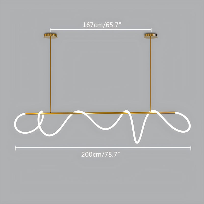מנורת תלייה מודרנית עם צינור ארוך לד, לחדר אוכל - Orntli