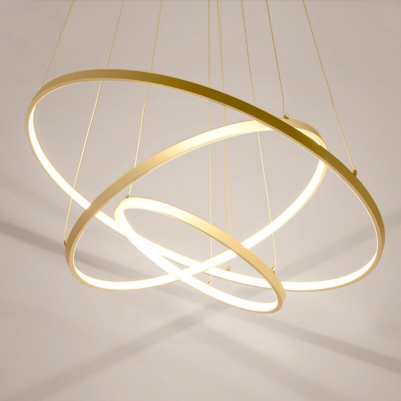 Lampadario moderno a LED a forma di anello