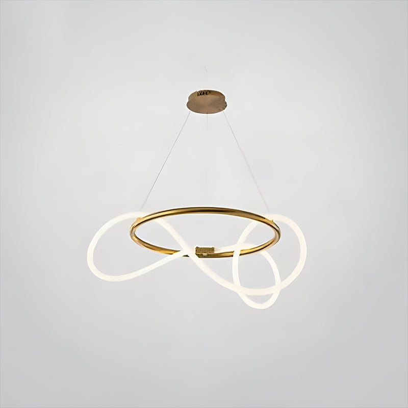 מנורת תלייה מודרנית עם צינור ארוך לד, לחדר אוכל - Orntli