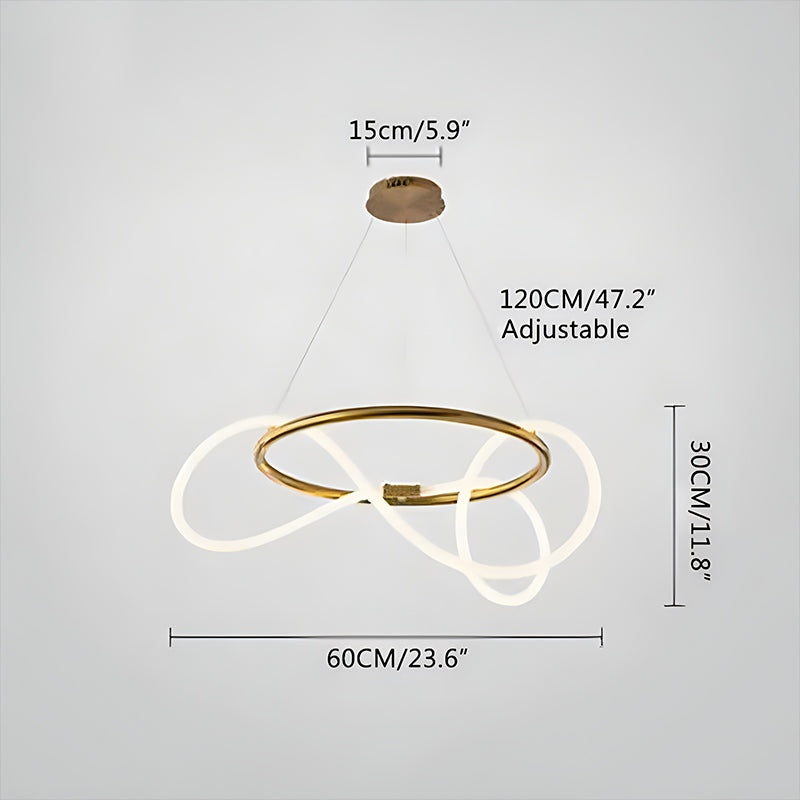 מנורת תלייה מודרנית עם צינור ארוך לד, לחדר אוכל - Orntli
