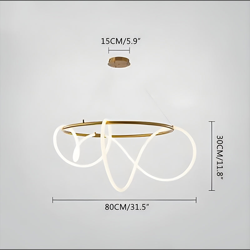 מנורת תלייה מודרנית עם צינור ארוך לד, לחדר אוכל - Orntli
